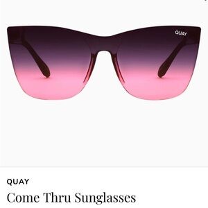 Quay Australia Pink Ombre Come Thru Sunglasses